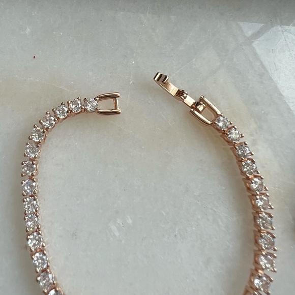 Swarovski- Rose Gold and White Tennis Bracelet - Picture 3 of 3